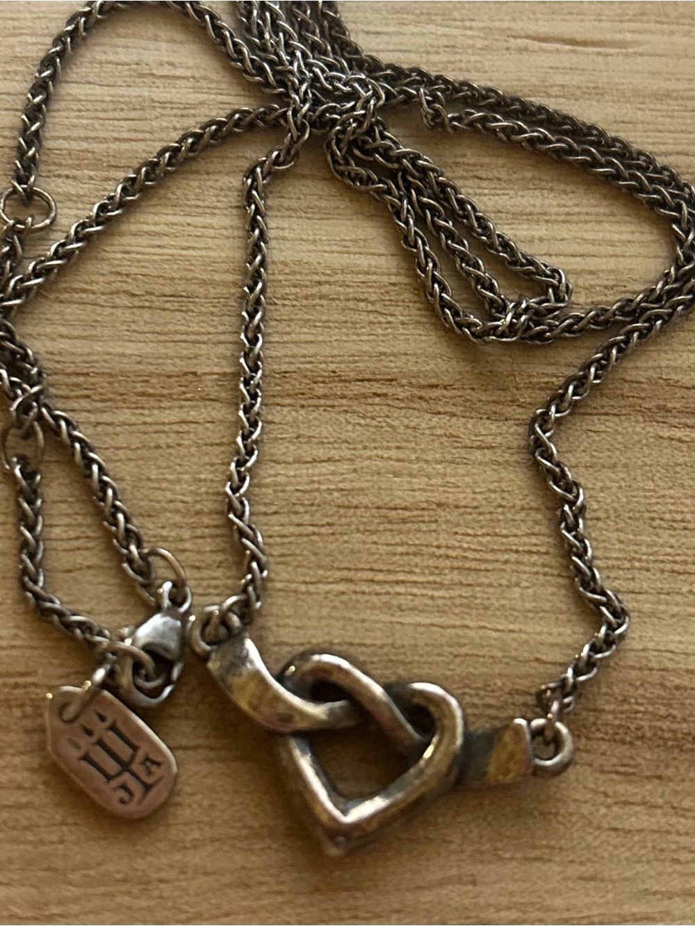 James Avery Silver Heart Toggle Necklace
